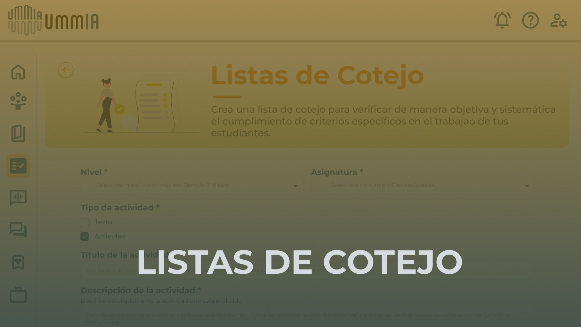 Listas de cotejo​