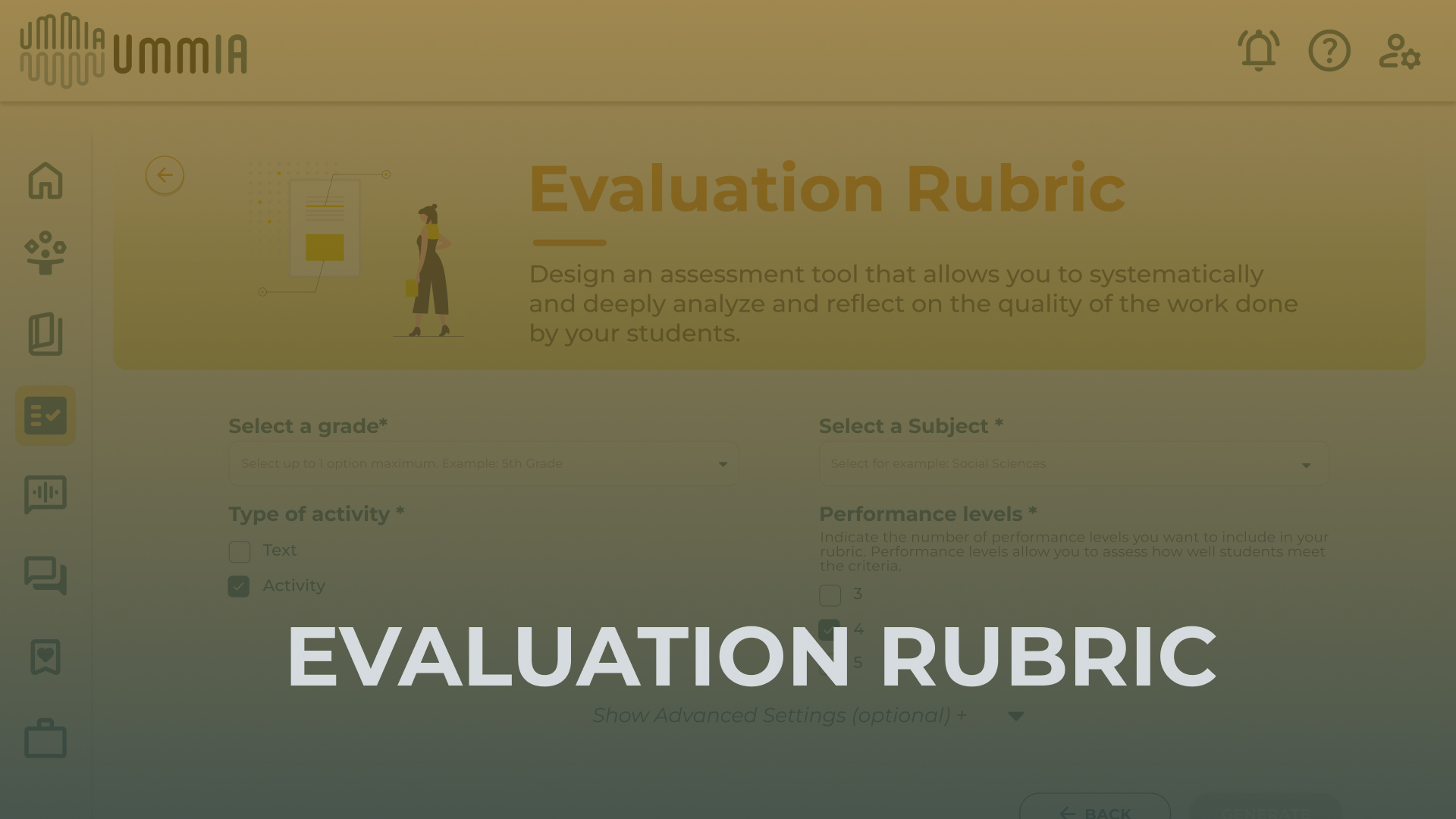 Evaluation rubric