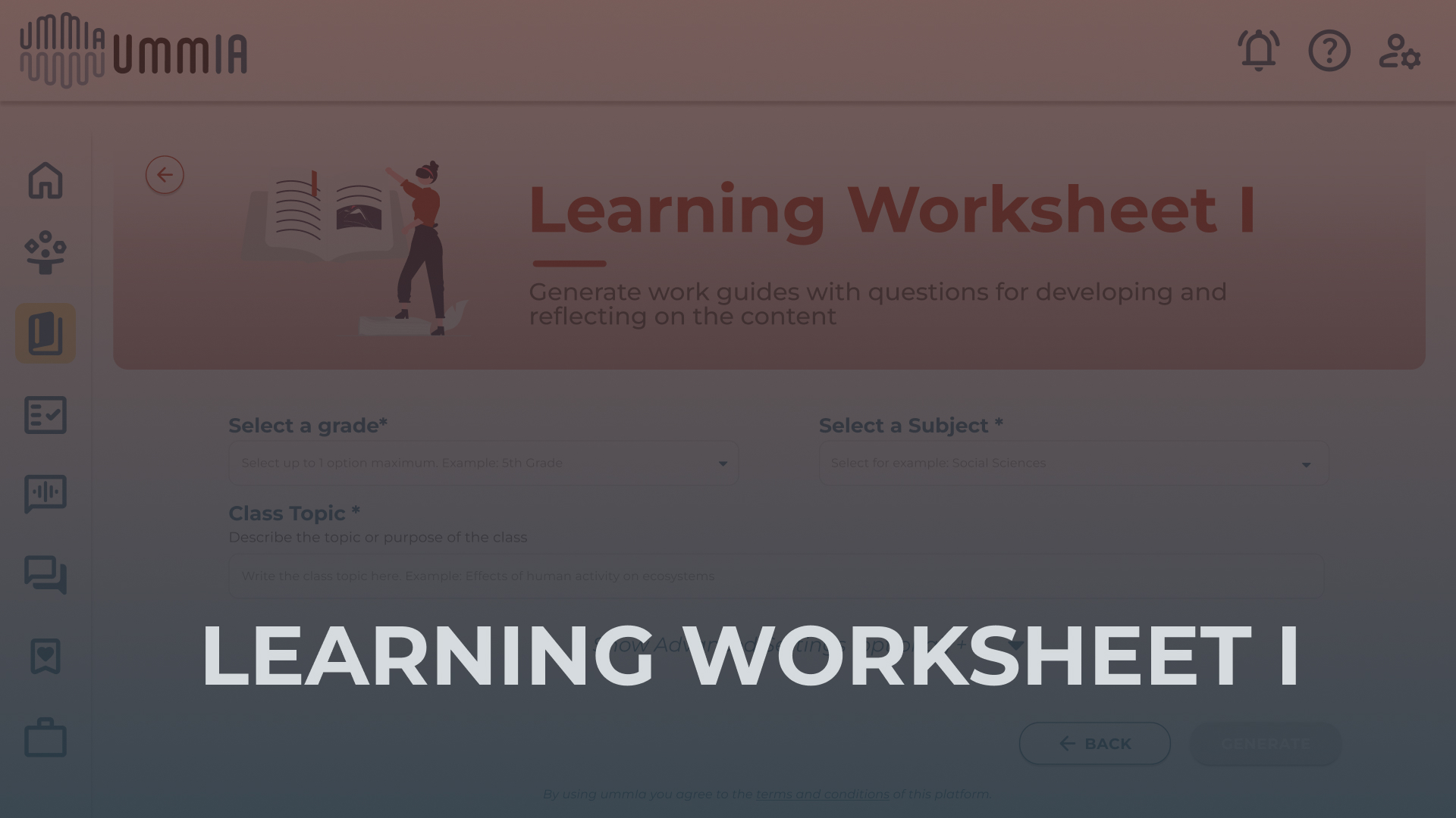 Learning Worksheet I